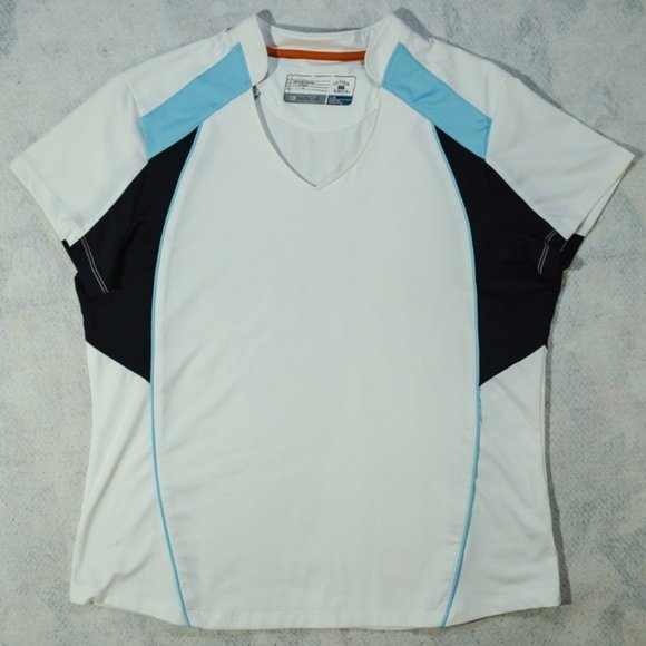 Cutter & Buck Sky Blue Argyle L/S V-Neck Top - Picture 1 of 8